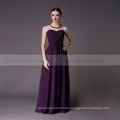 Lange Schatz Traubenmuster Chiffon Brautjungfer Kleid